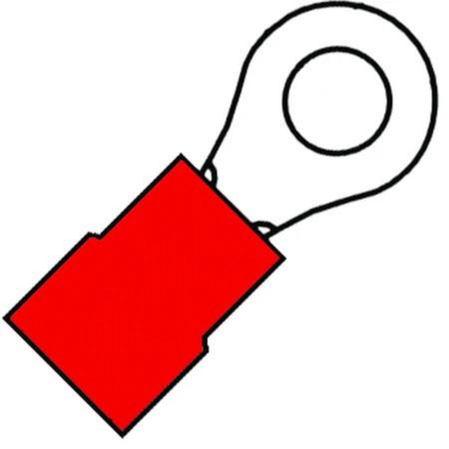 Kist a 100st. geisoleerde ringkabelsch. M8 0,5-1,5mm² PVC