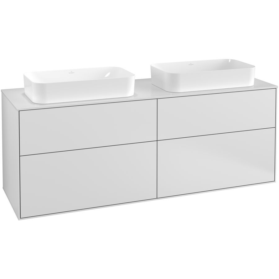 Wastafelonderkast Finion 1600x603x501mm White Matt Lacquer F31100MT