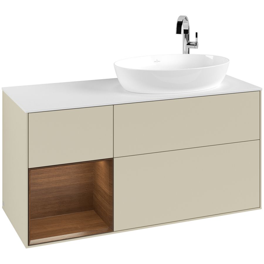 Wastafelonderkast Finion 1200x603x501mm S.Grey Matt Lacquer F921GNHJ