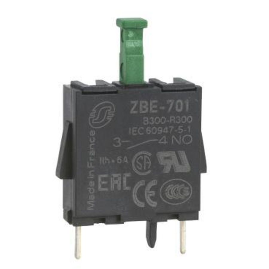 Contactelement kop 22mm 1NO Zilverlegering pinne VVE=10