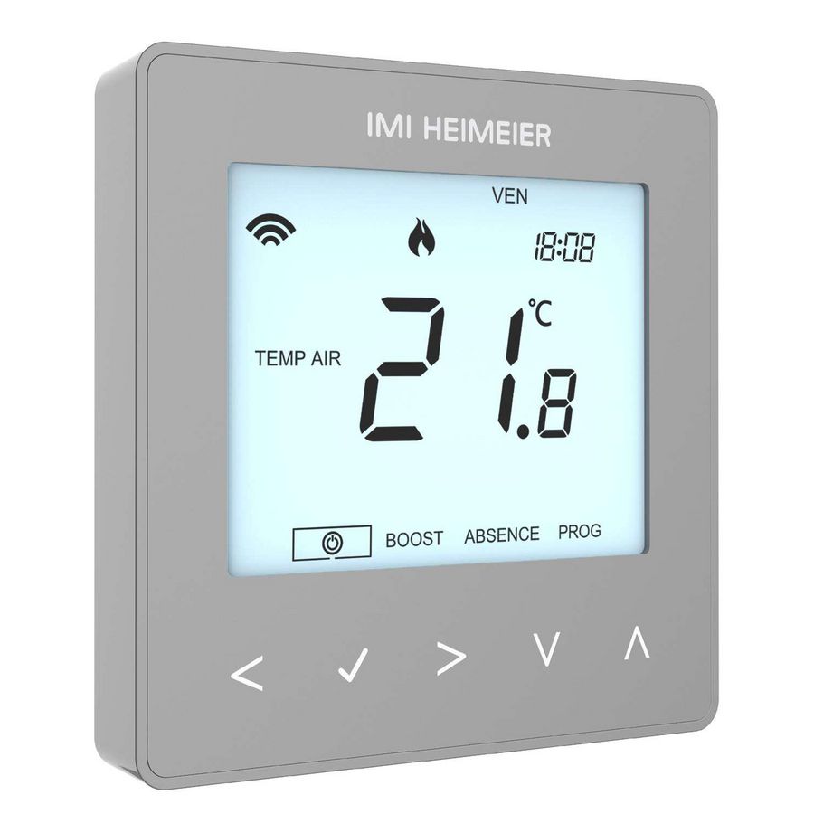 Ruimtethermostaat programmeerbaar neoStat V2 zilver inbouw 230V (min.diepte =35mm)