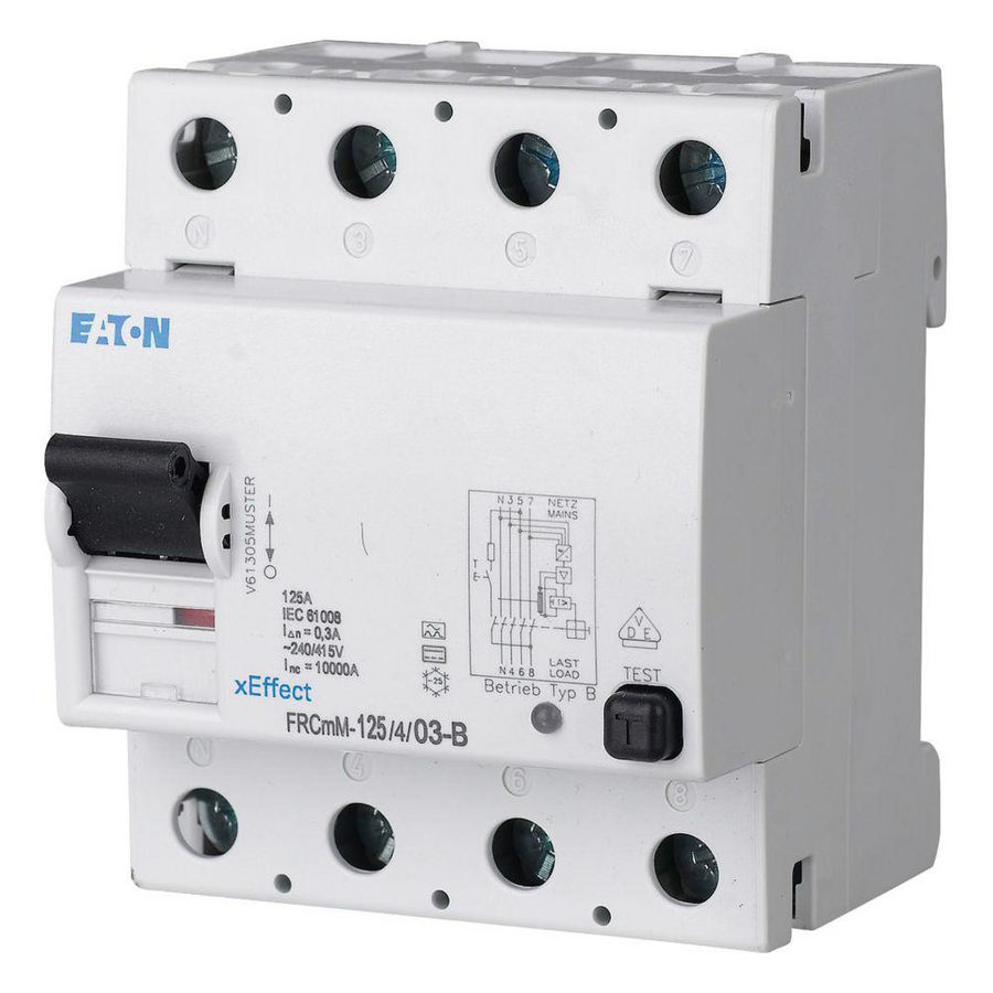 Aardlekschakelaar digi RCCB FRCMM 40A 4-polig 100mA 10kA B