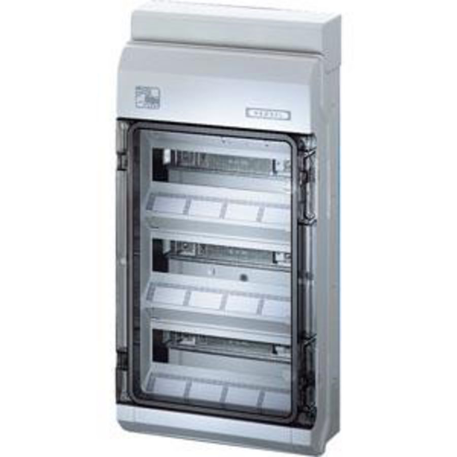 au. beh. Polycarbonaat IP65 36 mod 3x12 Tule invoer +PE