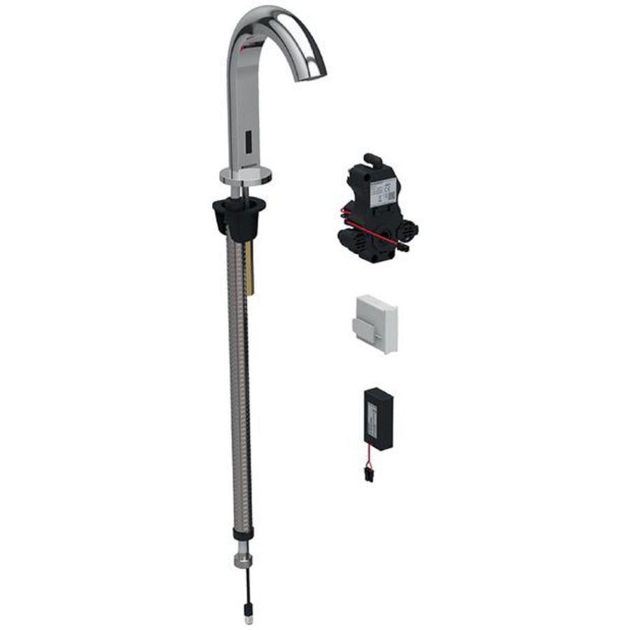 Piave wastafelkraan chroom 6V inb.instal.box +mengunit