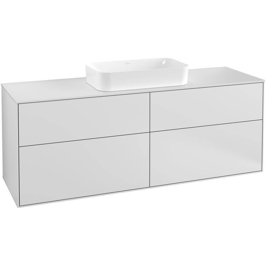 Wastafelonderkast Finion 1600x603x501mm White Matt Lacquer F32100MT