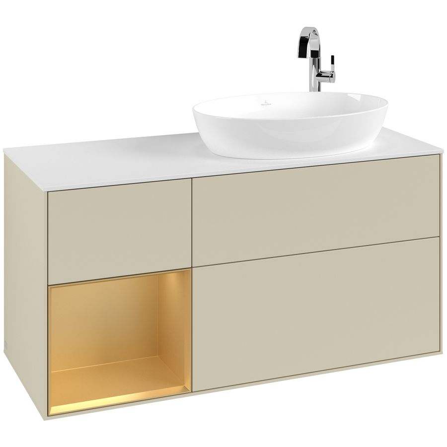 Wastafelonderkast Finion 1200x603x501mm S.Grey Matt Lacquer F921HFHJ