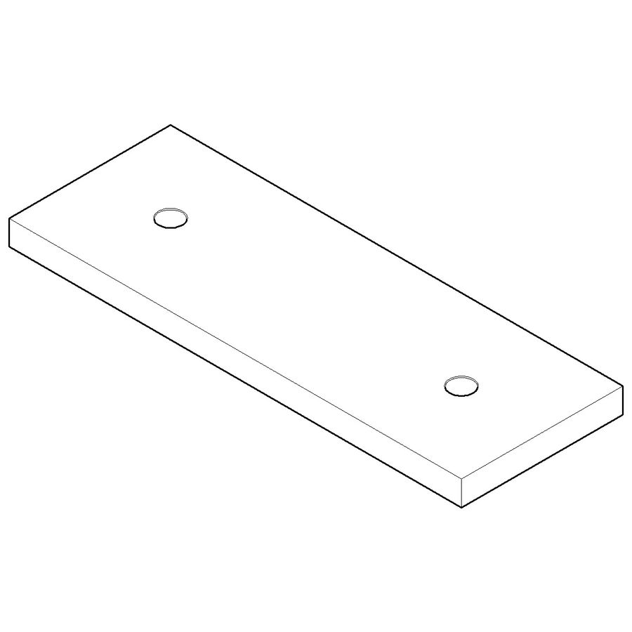 Rozet 160x55x8,5mm Platina gebors.