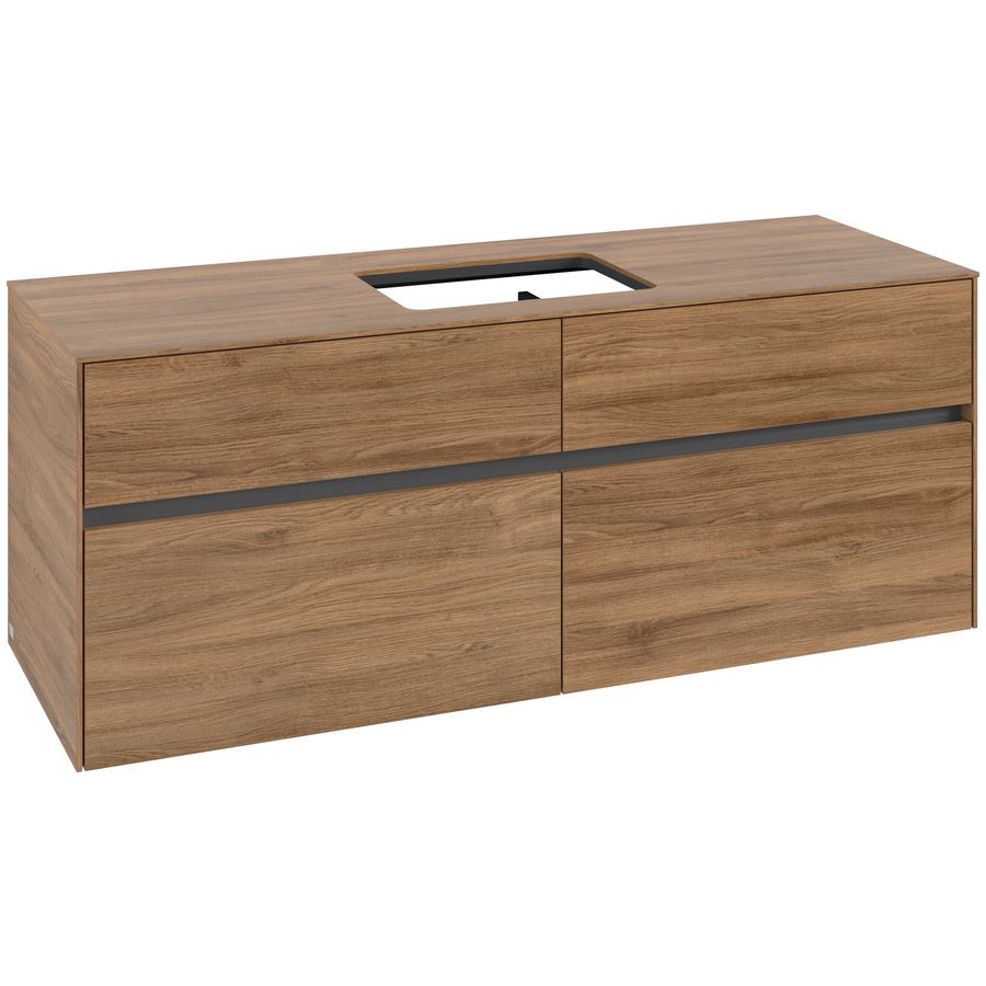 Wastafelonderkast Collaro 1400x548x500mm Oak.Kans C11600RH