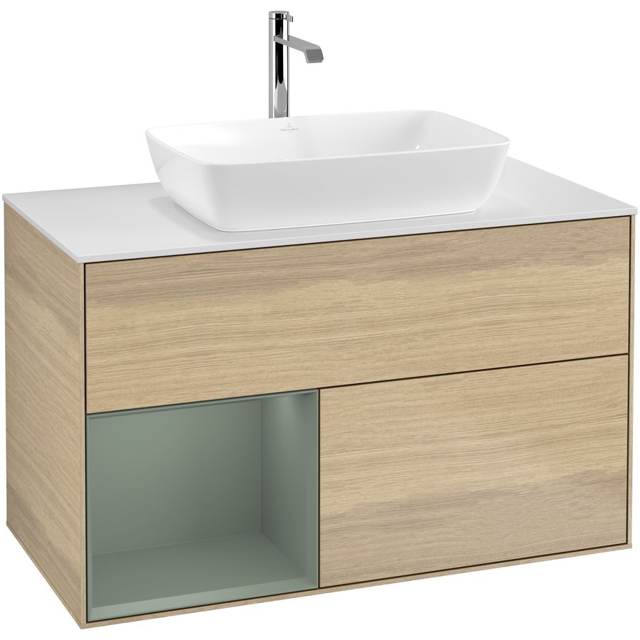 Wastafelonderkast Finion 1000x603x501mm Oak Veneer F771GMPC