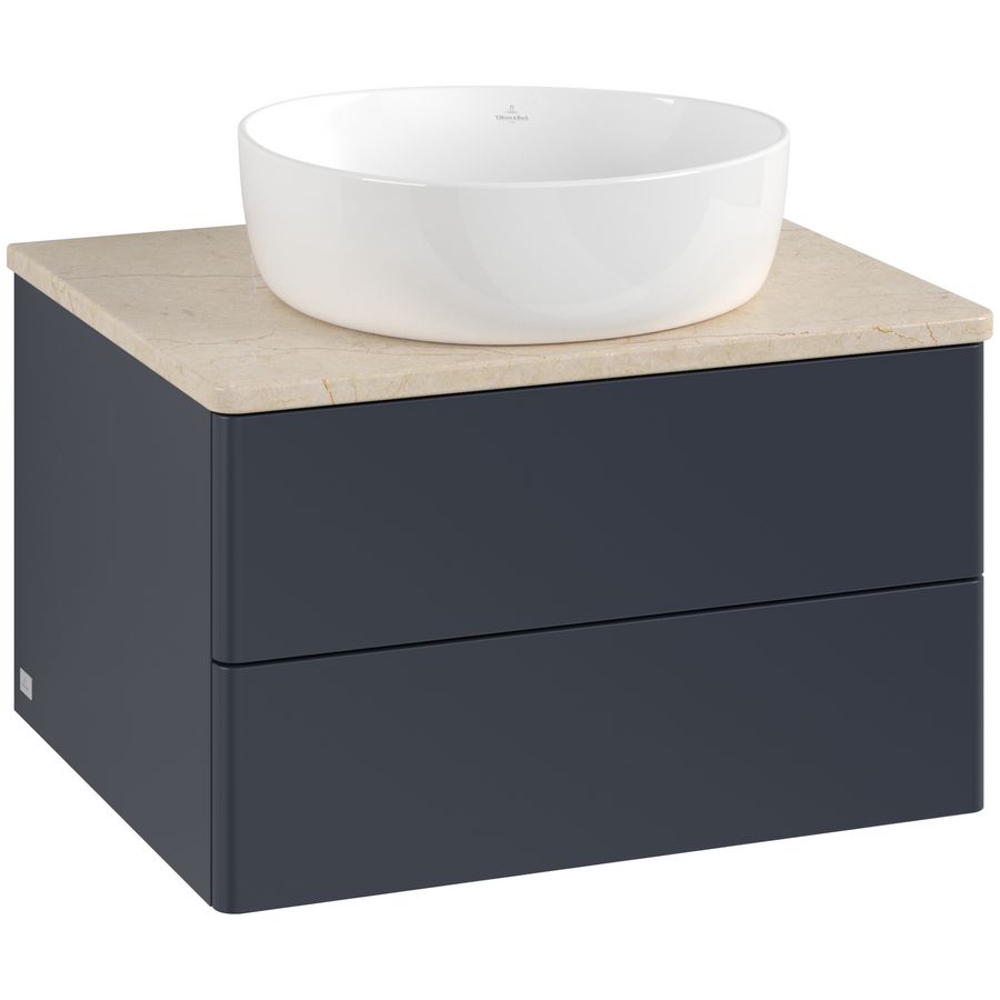 Wastafelonderkast Antao 600x360x500mm Mid.Blue Matt Lacquer K18013HG