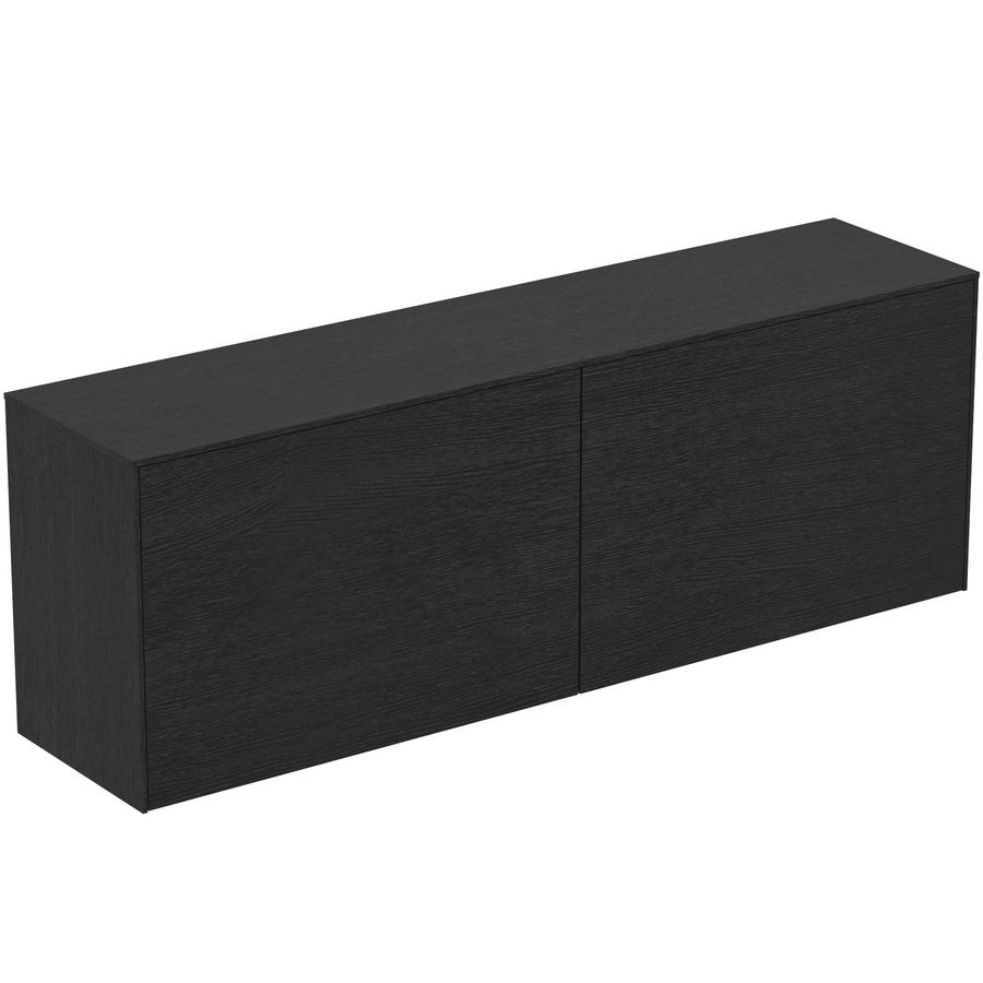 Conca wastafelmeubel 160x37x55cm 2 laden afdekblad zonder uitsnijding smoked oak