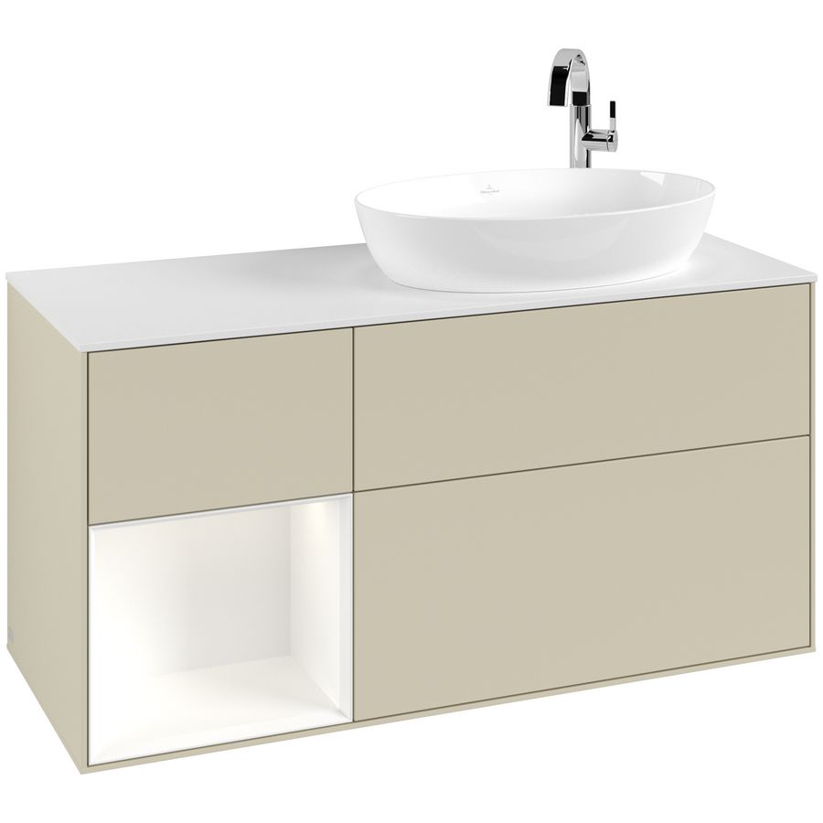 Wastafelonderkast Finion 1200x603x501mm S.Grey Matt Lacquer F921MTHJ