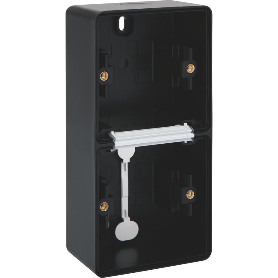 Spuitwaterdichte dubb. V opb.doos 2 enkelv. soepele ing. Zwa