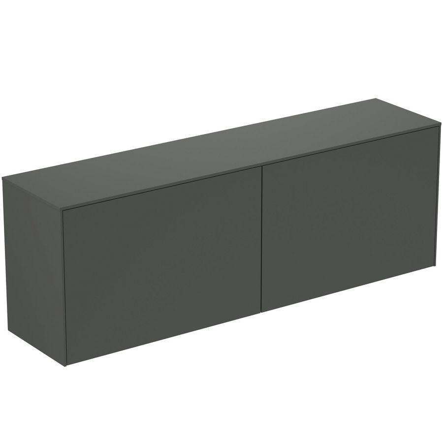 Conca wastafelmeubel 160x37x55cm 2 laden afdekblad zonder uitsnijding mat antraciet