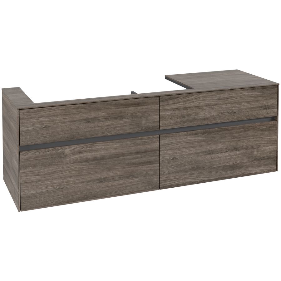 Wastafelonderkast Collaro 1600x548x500mm Stone Oak C02900RK