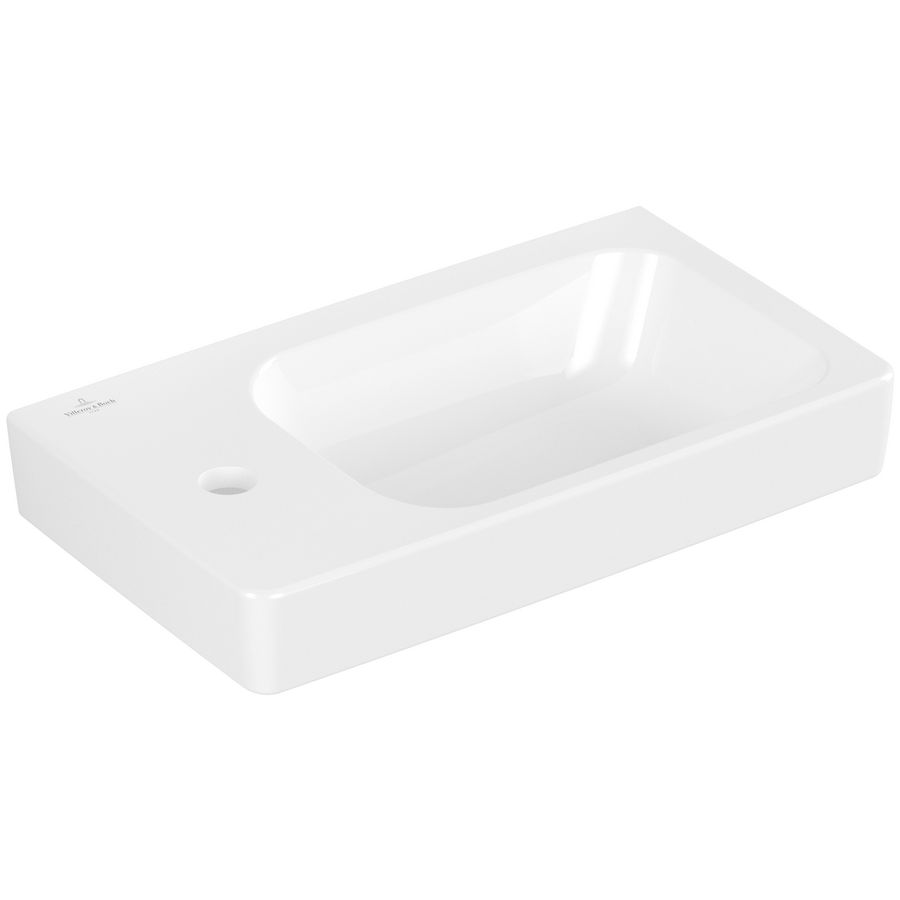 Fontein Architectura 480x275mm wit Alpin CeramicPlus kraangat links + overloop