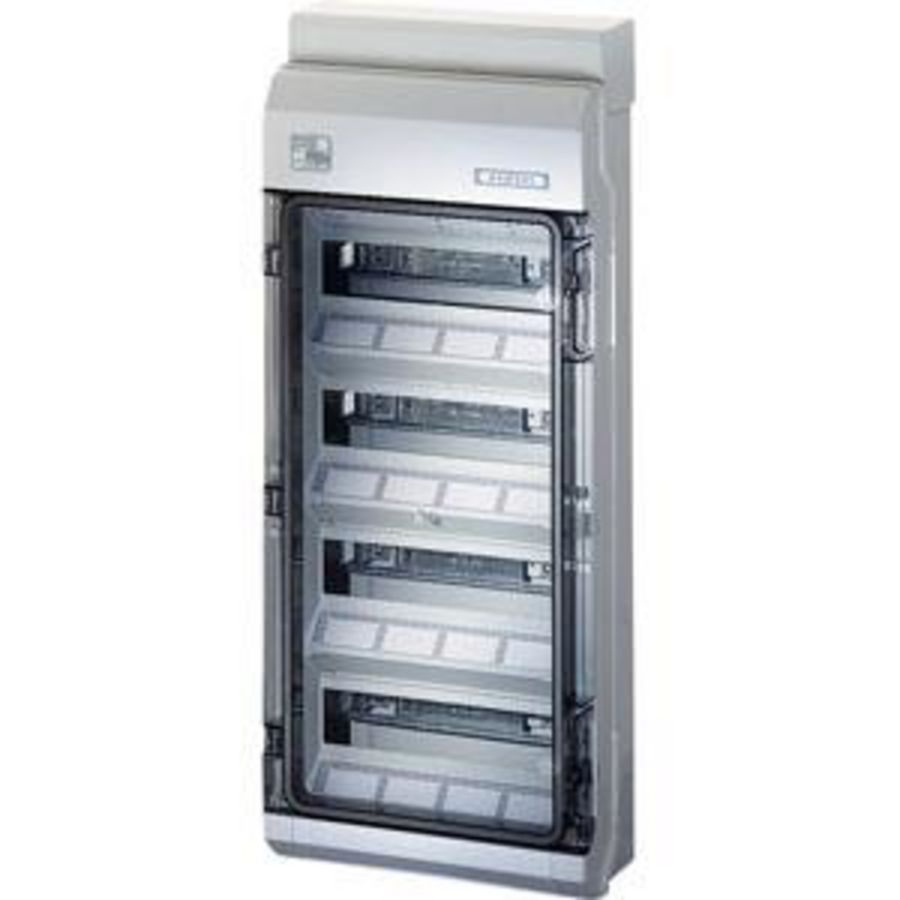 au. beh. Polycarbonaat IP65 46 mod 4x12 Tule invoer +PE