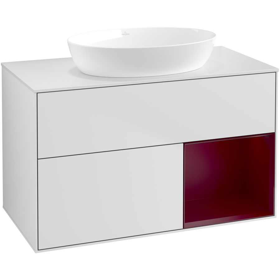Wastafelonderkast Finion 1000x603x501mm White Matt Lacquer FA21HBMT