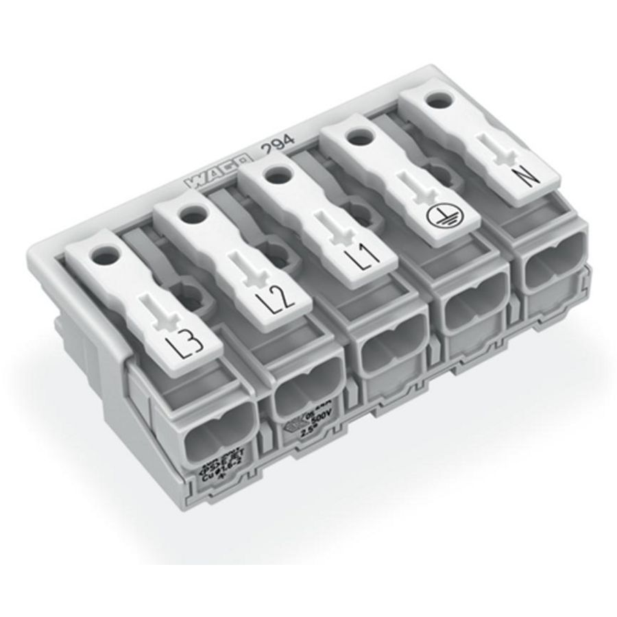 Kroonklem Drukknop extern wit 294-4095/5026-000 VVE=250