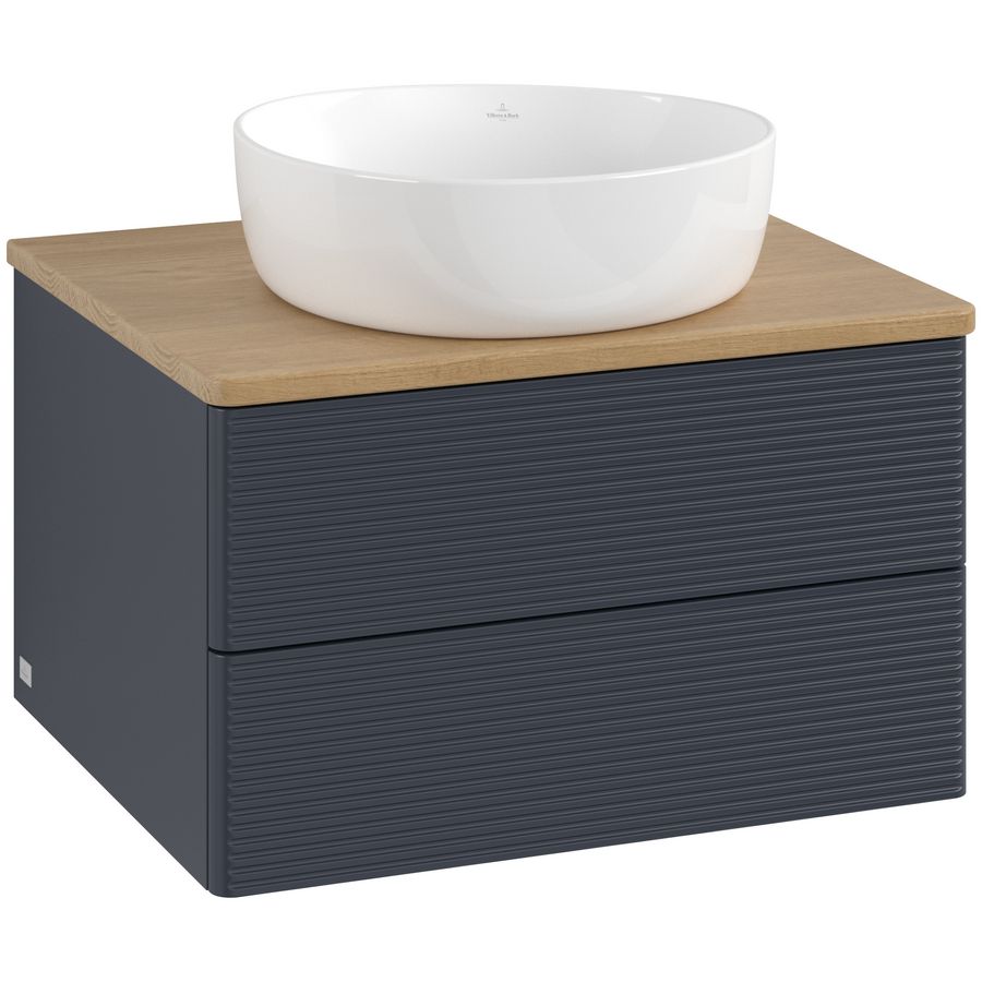 Wastafelonderkast Antao 600x360x500mm Mid.Blue Matt Lacquer K18111HG