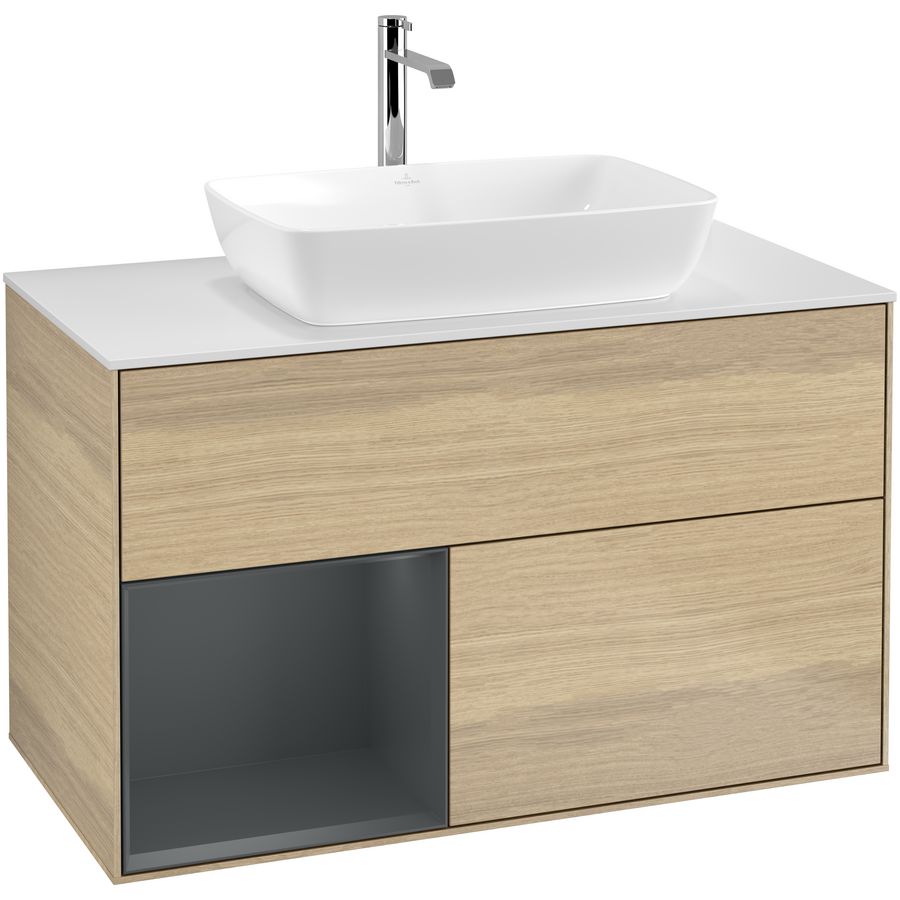 Wastafelonderkast Finion 1000x603x501mm Oak Veneer F771HGPC