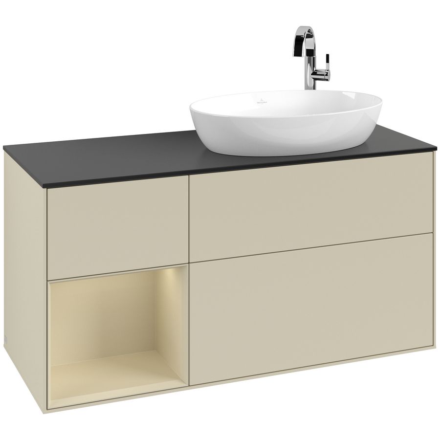 Wastafelonderkast Finion 1200x603x501mm S.Grey Matt Lacquer F922HJHJ