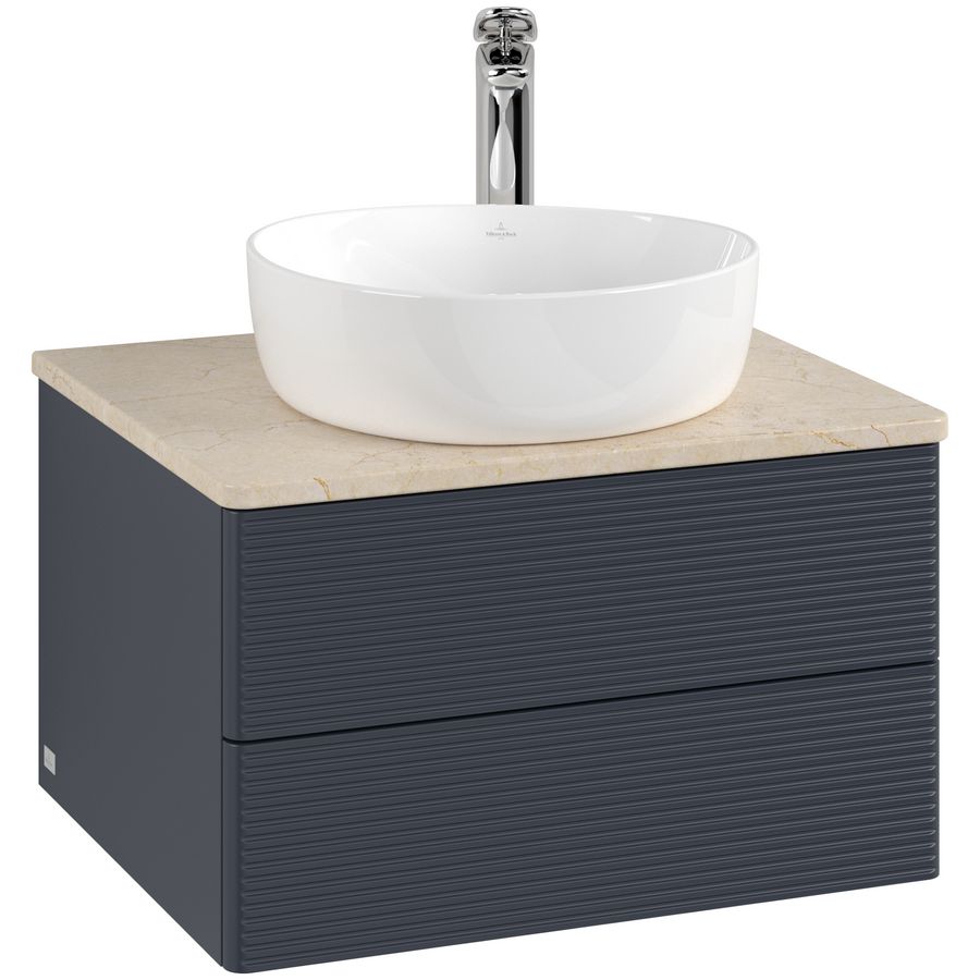 Wastafelonderkast Antao 600x360x500mm Mid.Blue Matt Lacquer K18153HG