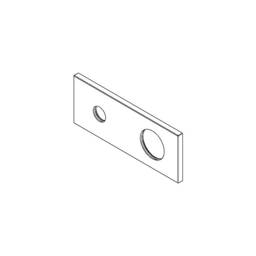 Rozet 197,5x78x8,5mm chr