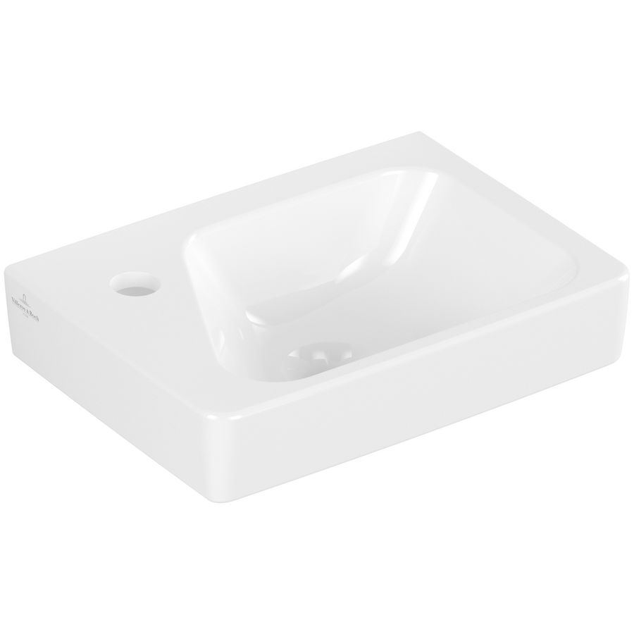 Fontein Architectura 360x265mm wit Alpin kraangat links zonder overloop
