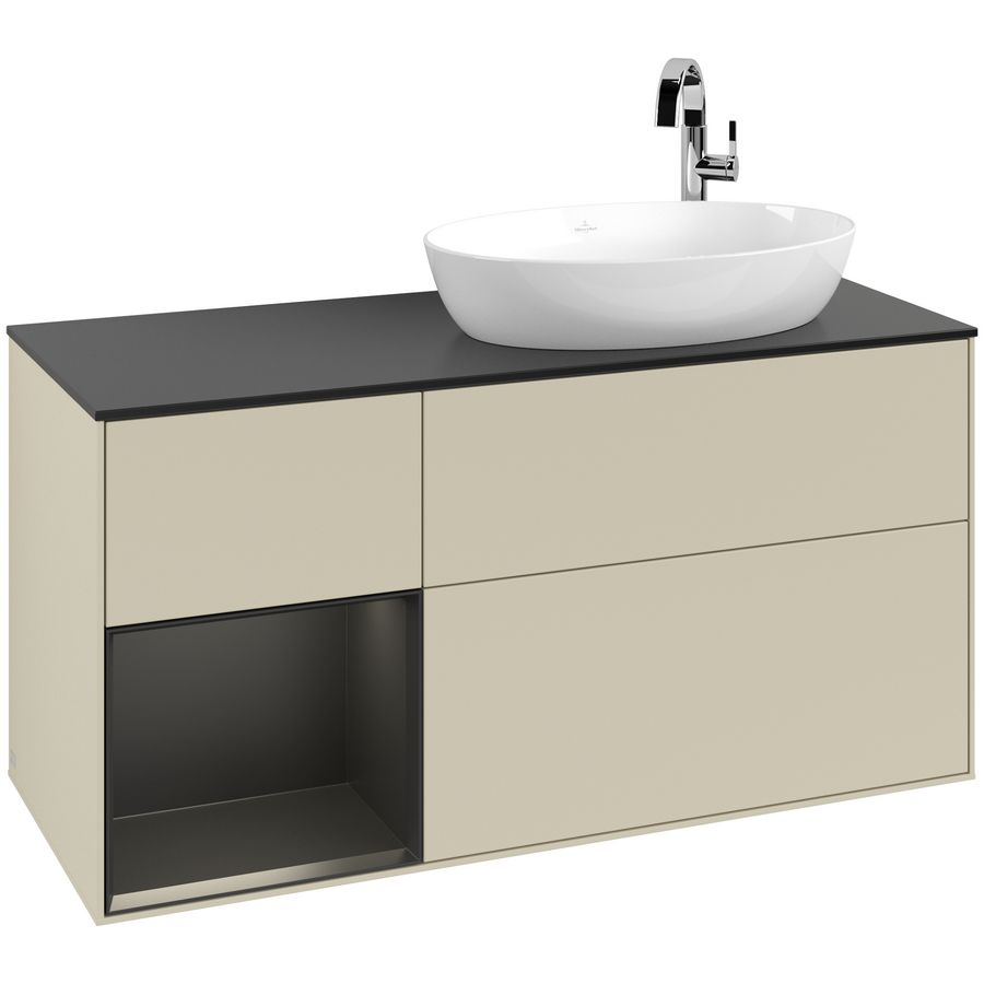 Wastafelonderkast Finion 1200x603x501mm S.Grey Matt Lacquer F922PDHJ