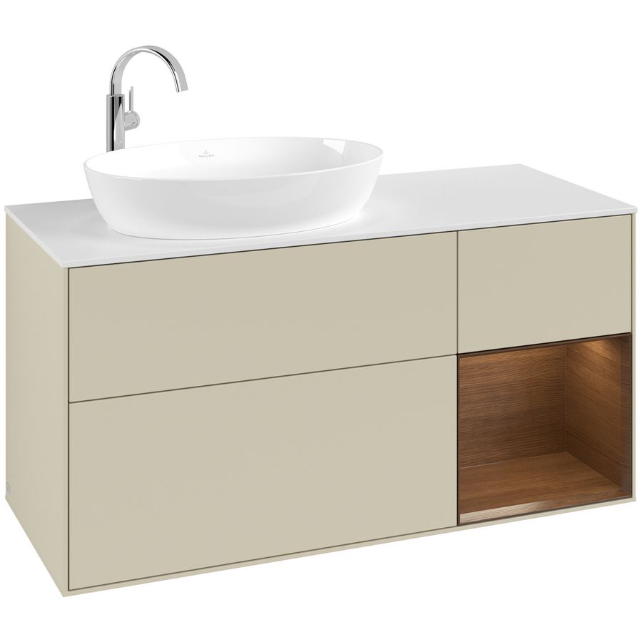 Wastafelonderkast Finion 1200x603x501mm S.Grey Matt Lacquer F931GNHJ