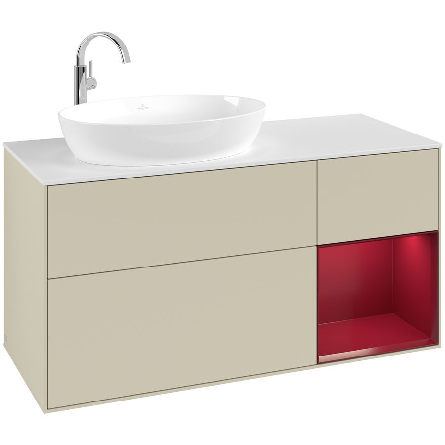 Wastafelonderkast Finion 1200x603x501mm S.Grey Matt Lacquer F931HBHJ