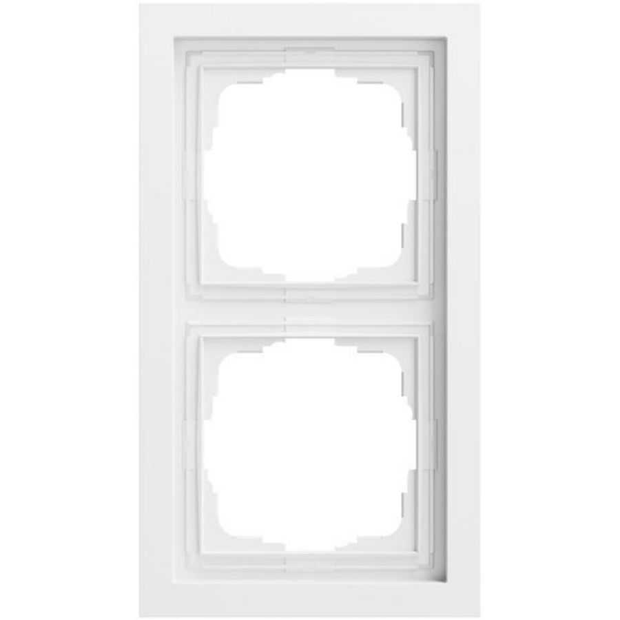 Afdekraam 2-v Gira F200 zuiver wit m(gel.)