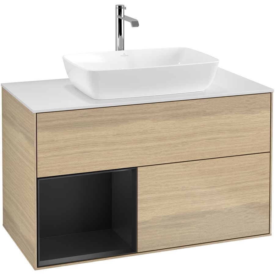 Wastafelonderkast Finion 1000x603x501mm Oak Veneer F771PDPC