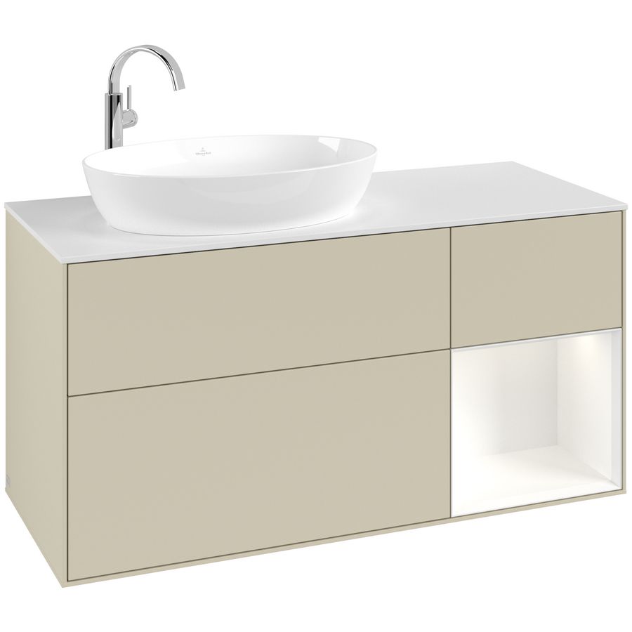 Wastafelonderkast Finion 1200x603x501mm S.Grey Matt Lacquer F931MTHJ