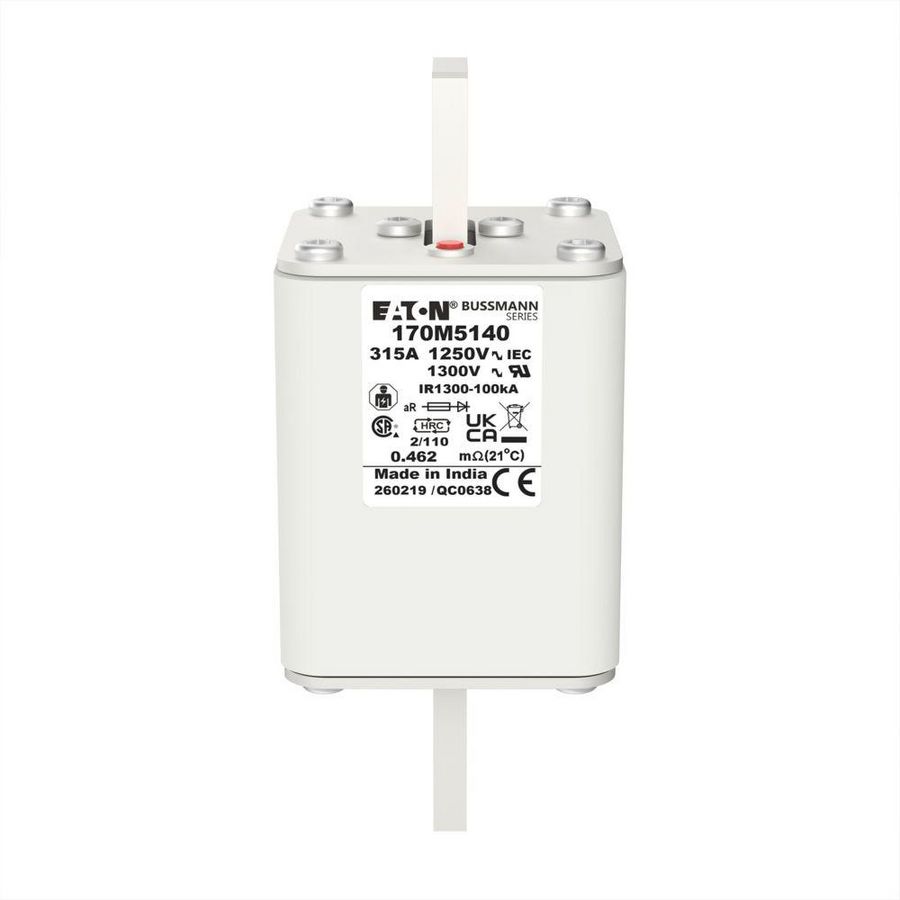 Zekering hoge snelheid 315A AC 1250V 100kA 2 61x75x1 VVE=3