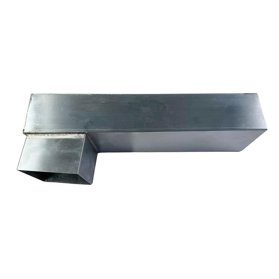 Zinken HWA stadsuitloop vierkant 100x100mm-60x100mm lengte 32cm