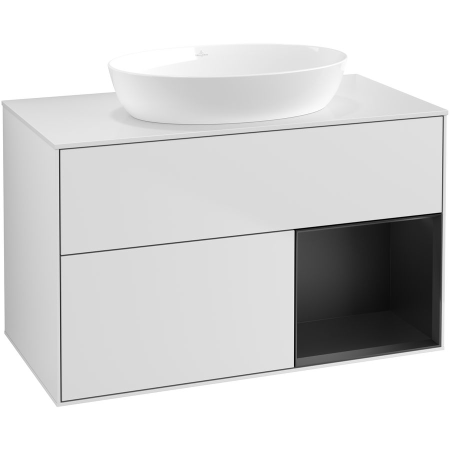 Wastafelonderkast Finion 1000x603x501mm White Matt Lacquer FA21PDMT