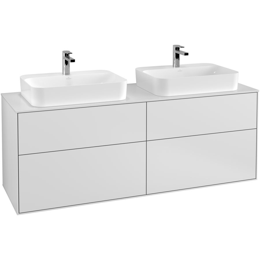 Wastafelonderkast Finion 1600x603x501mm White Matt Lacquer F43100MT