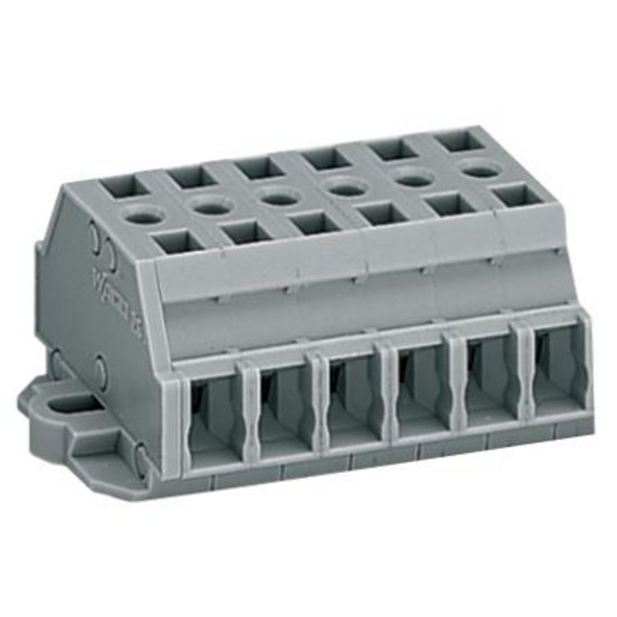 2-draads klemmenstrook z.drukknop+bev.flens 261-426 VVE=50