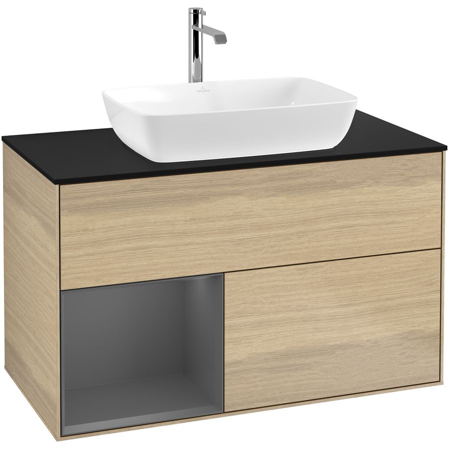 Wastafelonderkast Finion 1000x603x501mm Oak Veneer F772GKPC
