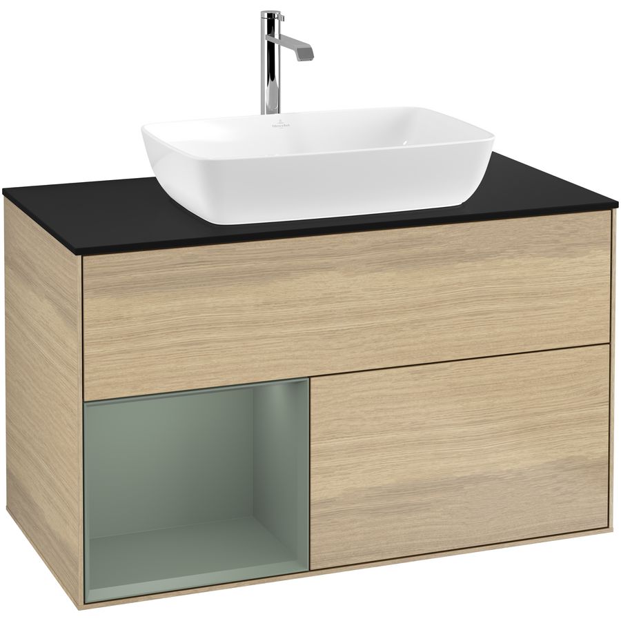 Wastafelonderkast Finion 1000x603x501mm Oak Veneer F772GMPC