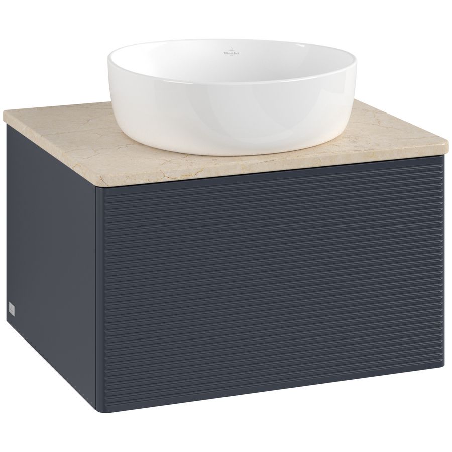 Wastafelonderkast Antao 600x360x500mm Mid.Blue Matt Lacquer K29113HG