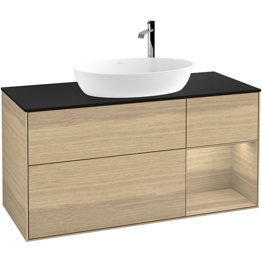 Wastafelonderkast Finion 1200x603x501mm Oak Veneer G952PCPC
