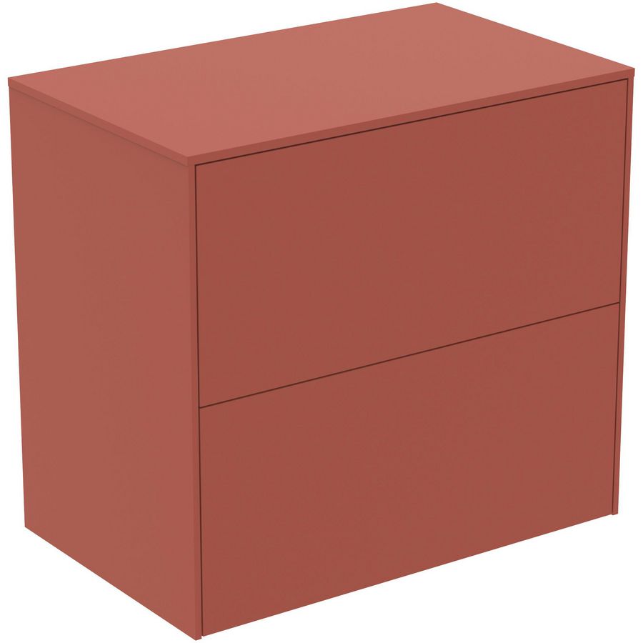 Conca wastafelmeubel 60x37x55cm 2 laden afdekblad zonder uitsnijding matt sunset