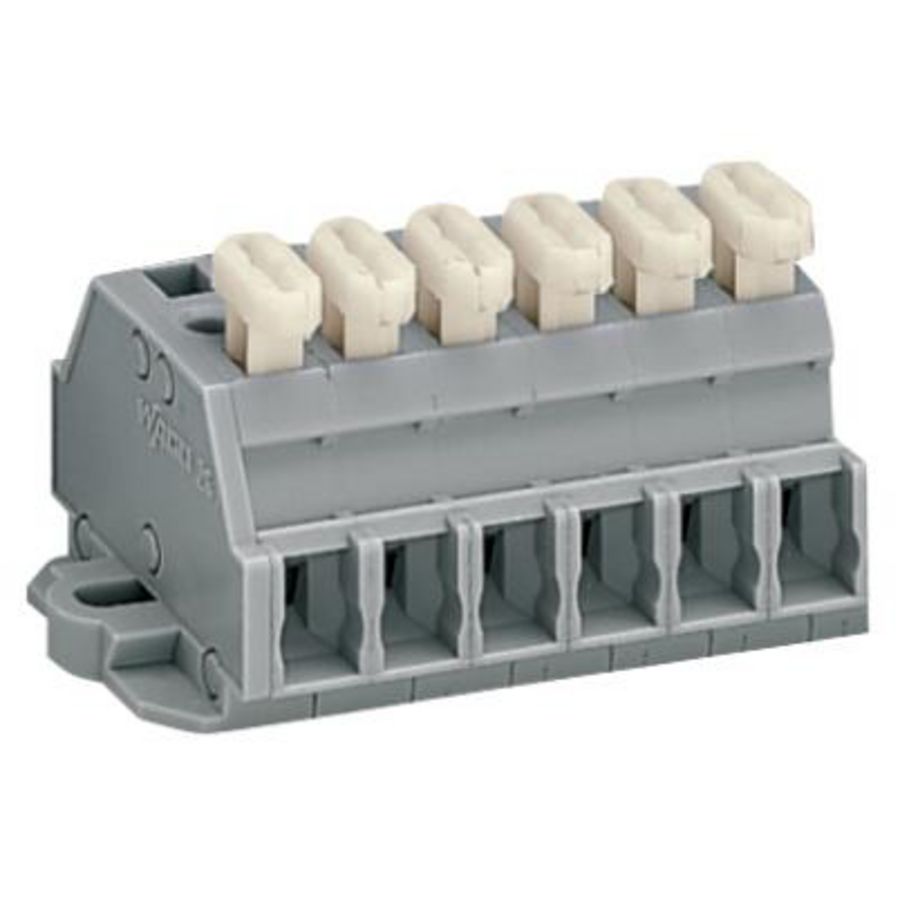 2-draads klemmenstrook 1 zijde +knop 261-426/331-000 VVE=50