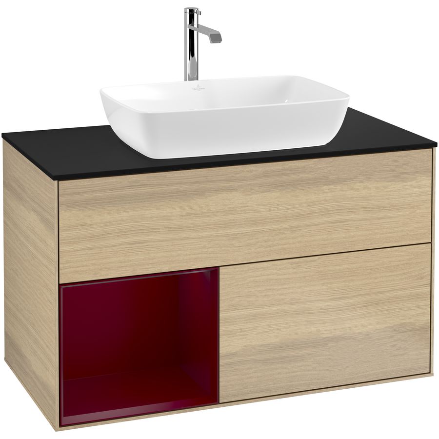 Wastafelonderkast Finion 1000x603x501mm Oak Veneer F772HBPC