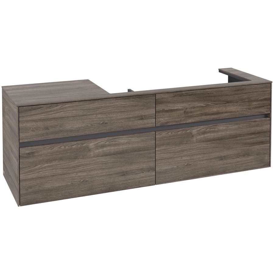 Wastafelonderkast Collaro 1600x548x500mm Stone Oak C03000RK