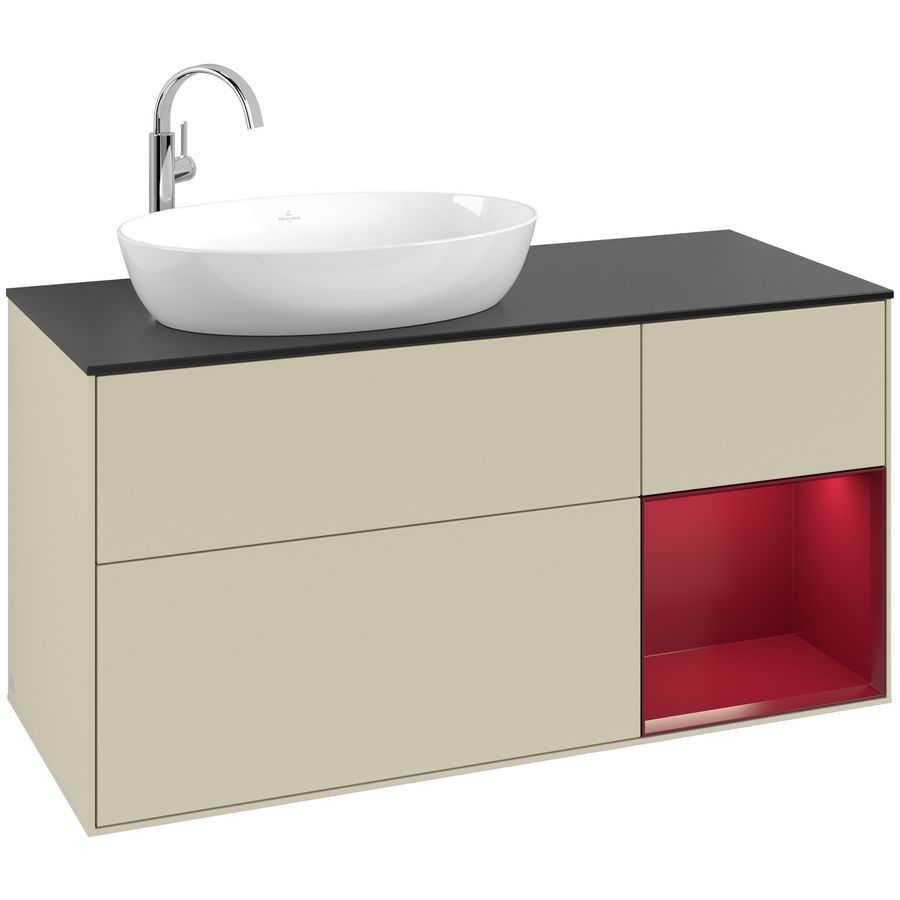 Wastafelonderkast Finion 1200x603x501mm S.Grey Matt Lacquer F932HBHJ