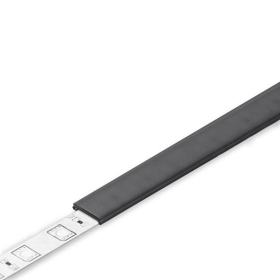 Zak a 2m. Profiel voor ledstrips afdekking C2 zwart Prof 10